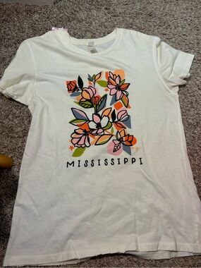 Alternative Cream Short Sleeve Tee with Logo Tag